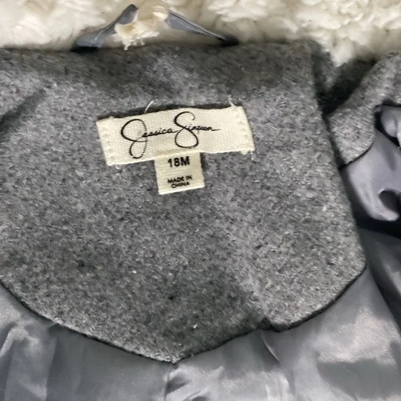 NWT Jessica Simpson Heather Gray Girls Infant Jacket 18M - Picture 8 of 11